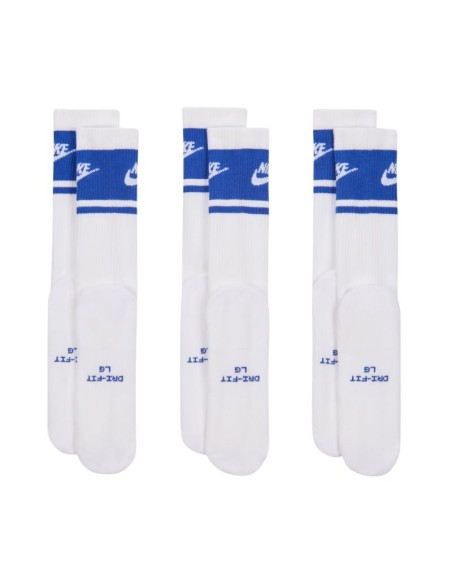 Nike Everyday Elevated Crew Socks 3 Pairs White and Blue IM7949 904