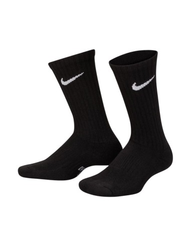 Nike Everyday Cush Crew Kids Socks 6 Pairs Black SX6910 010