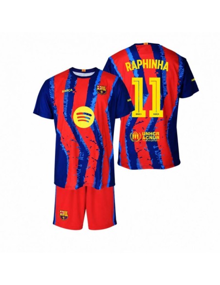 FC Barcelona Raphinha set shirt shorts junior box 202526 BC59ER
