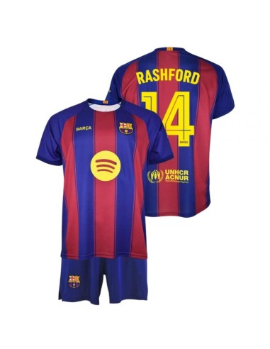 FC Barcelona Rashford kit shirt shorts junior box 202526 BC19ERA