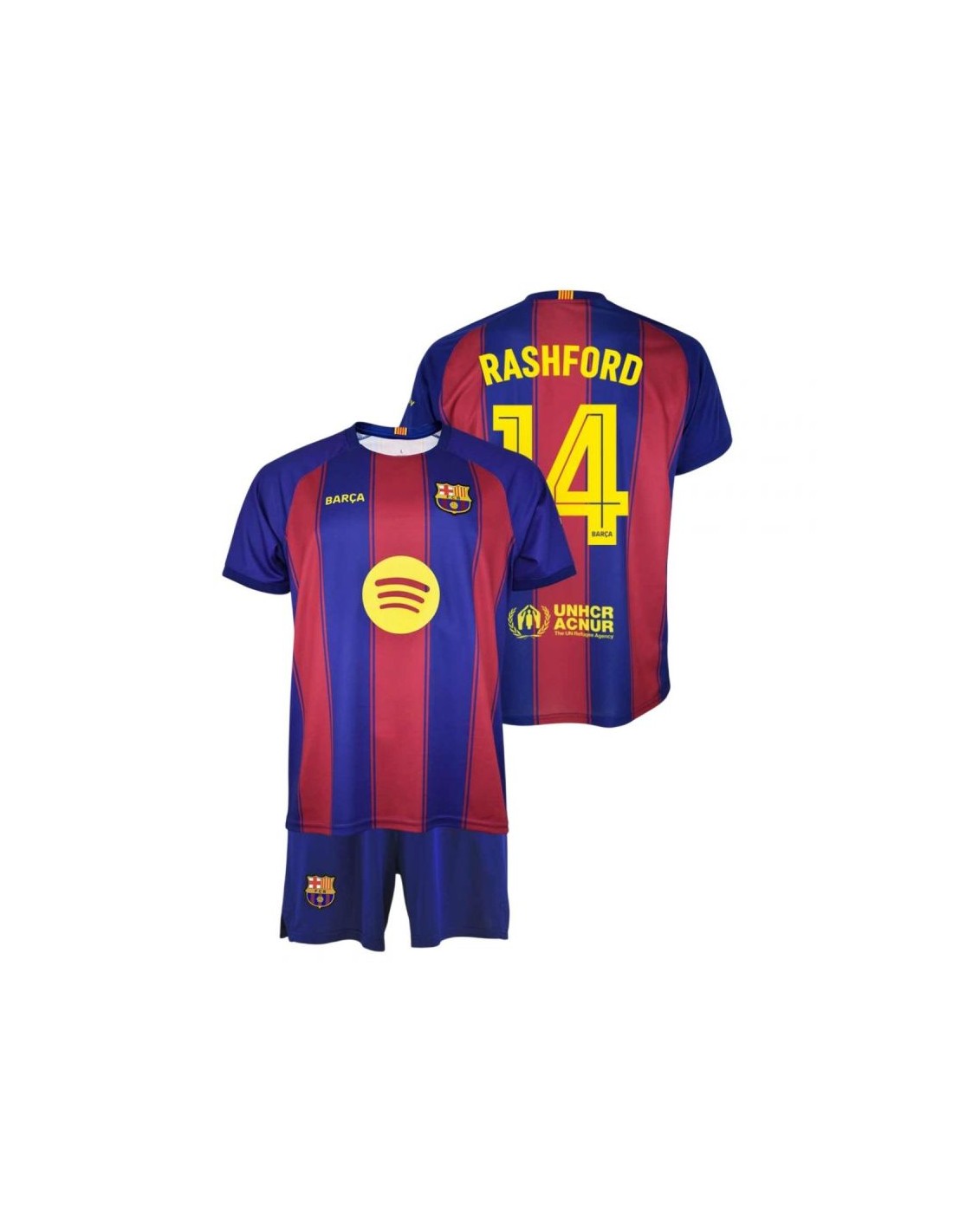 FC Barcelona Rashford kit shirt shorts junior box 202526 BC19ERA