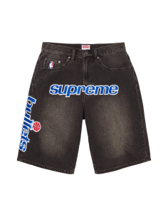 Supreme x Mitchell Ness Washington Bullets Baggy Denim Short 'Washed SS26SH40WASHEDBLACK MBS