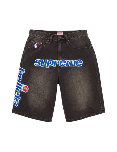 Supreme x Mitchell Ness Washington Bullets Baggy Denim Short 'Washed SS26SH40WASHEDBLACK MBS
