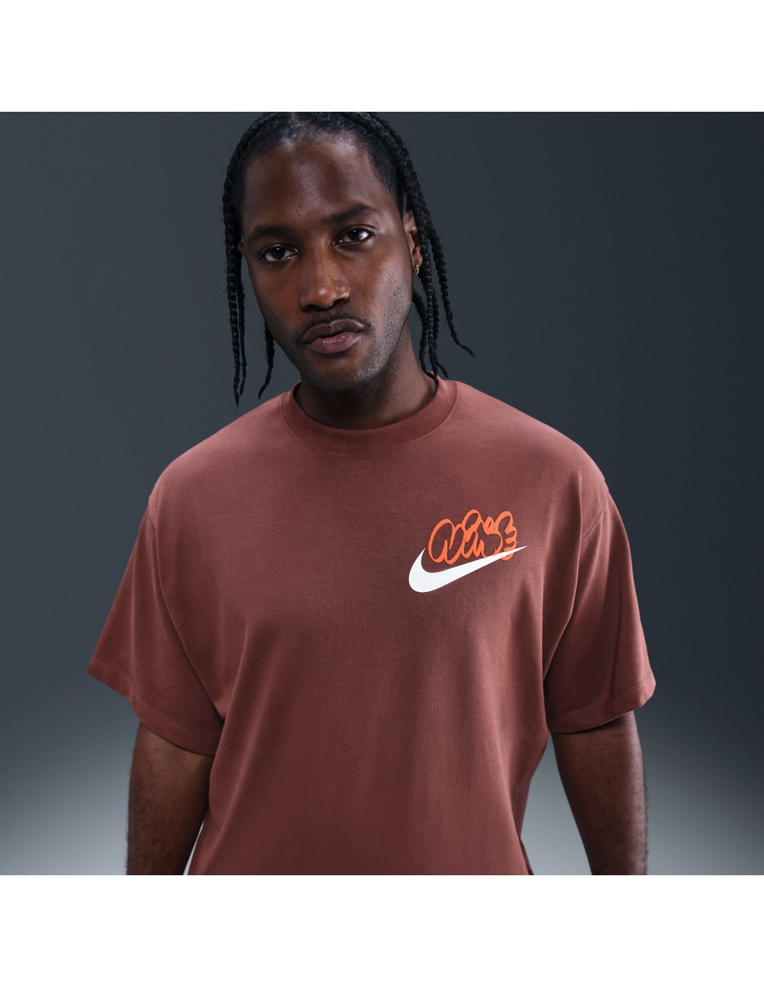 Nike Solo Swoosh Men's TShirt Red Sepia IH4294218 MBS