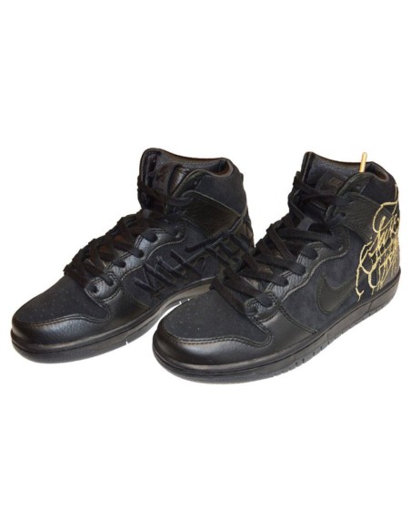 Nike SB Dunk High FAUST Men's Sports Shoes Black Gold DH7755001