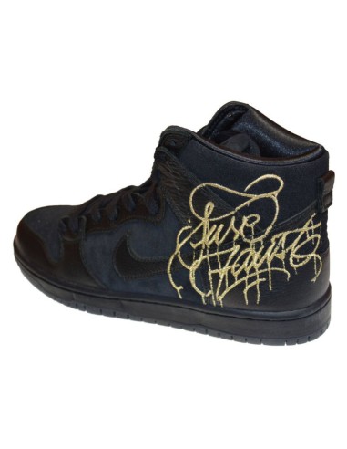 Nike SB Dunk High FAUST Men's Sports Shoes Black Gold DH7755001