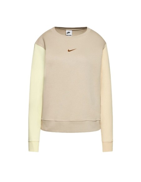 Women's Nike Swoosh Beige Sports Sweatshirt DJ4411210