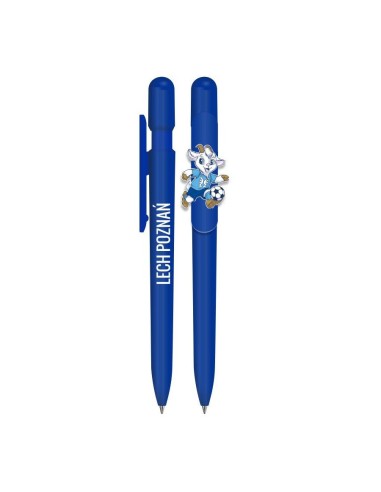 KKS Lech Długopis with Klipsem w Kształcie Koziołka blue
