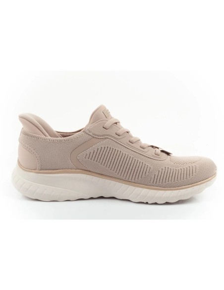 Skechers Bobs Squad Chaos SLIPINS Women's Sports Shoes Beige