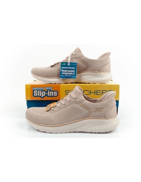 Skechers Bobs Squad Chaos SLIPINS Women's Sports Shoes Beige