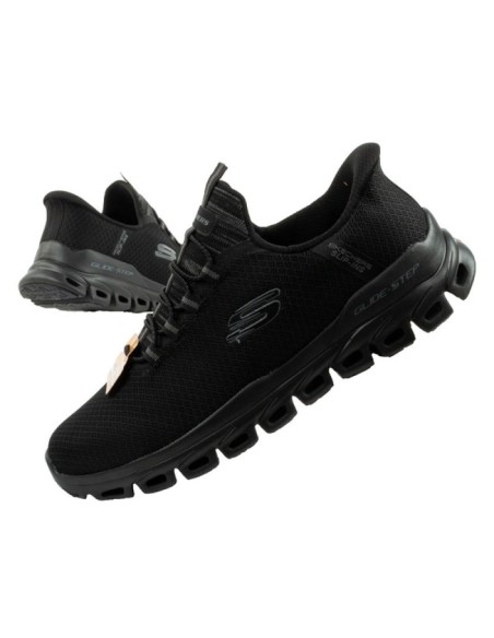 Skechers men's shoes sneakers GlideStep comfortable lightweight SlipIns black