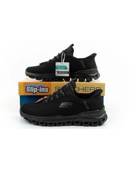 Skechers men's shoes sneakers GlideStep comfortable lightweight SlipIns black