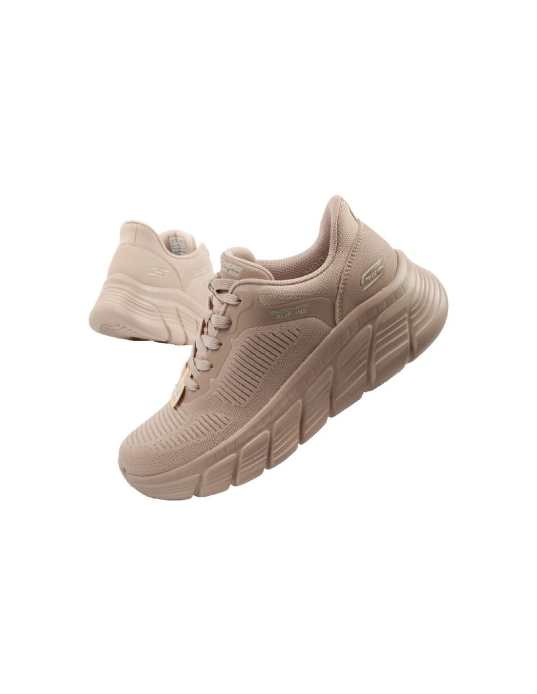 Skechers women's sports shoes Bobs B Flex SLIPINS beige comfortable