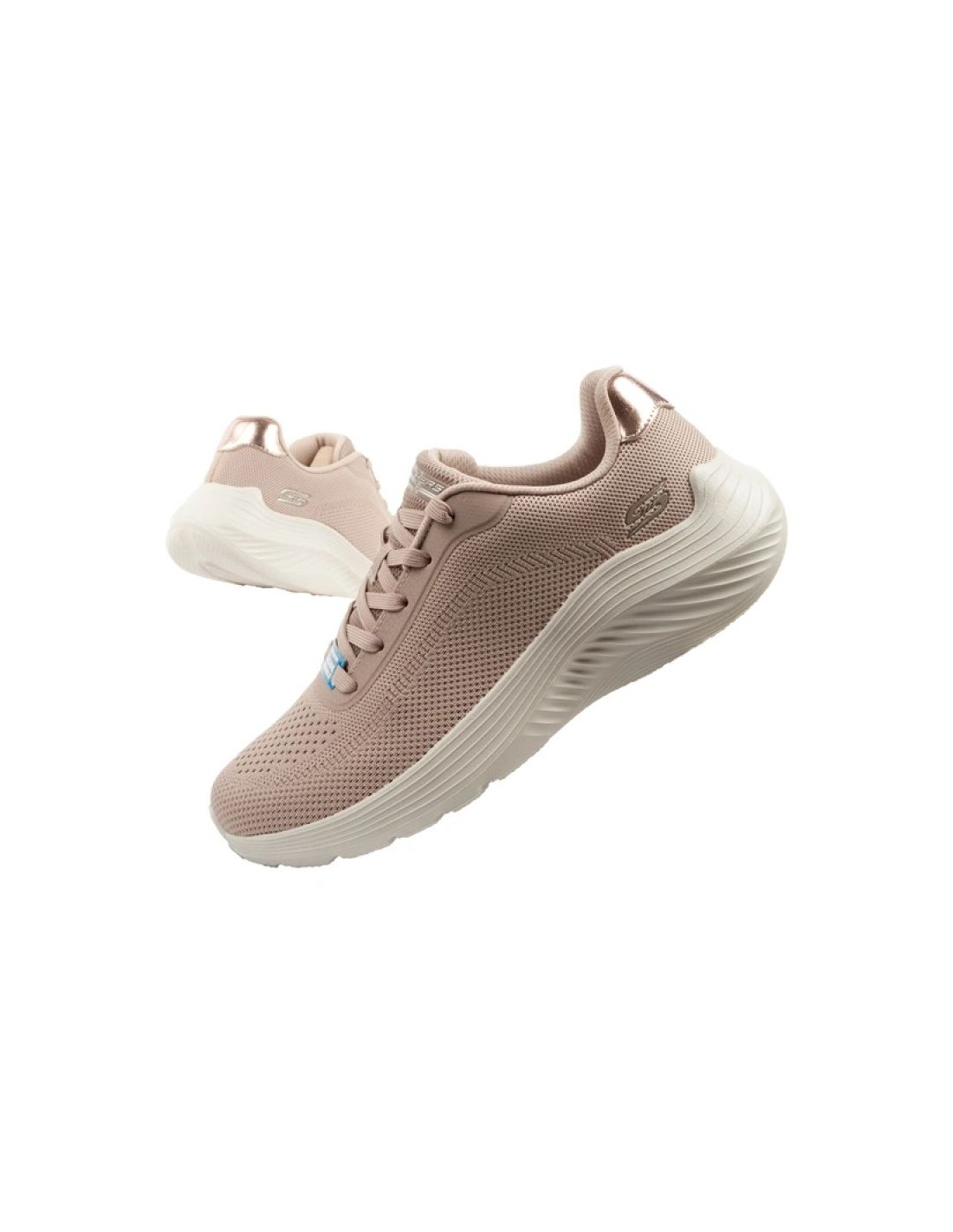 Skechers women's sports shoes Bobs Squad Waves beige light fashionable