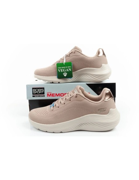 Skechers women's sports shoes Bobs Squad Waves beige light fashionable