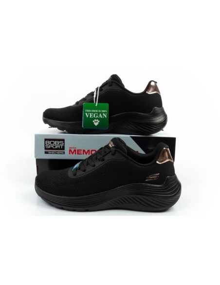 Skechers women's sports shoes Bobs Squad Waves black lightweight fashionable