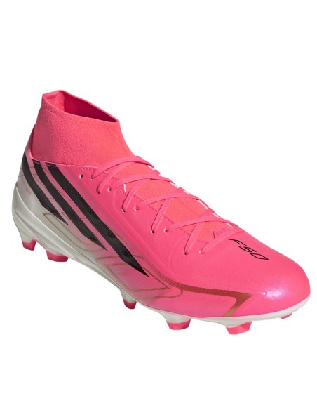 Adidas F50 Hyperfast League Mid FG football boots pink KJ6714