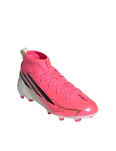 Adidas F50 Hyperfast League Mid FG Kids Soccer Shoes Pink KK1315