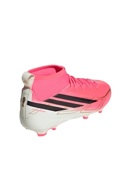 Adidas F50 Hyperfast League Mid FG Kids Soccer Shoes Pink KK1315