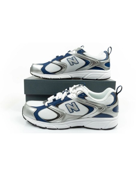 New Balance 408 men's sports shoes sneakers fashionable comfortable white silver