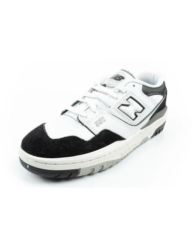 New Balance 550 youth sports shoes sneakers leather fashionable black white