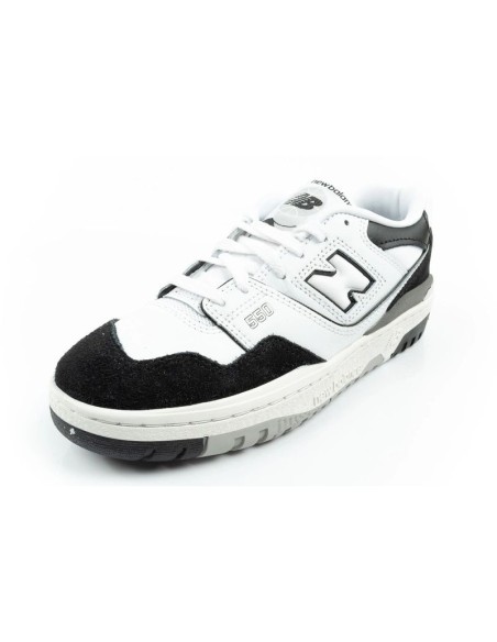New Balance 550 youth sports shoes sneakers leather fashionable black white