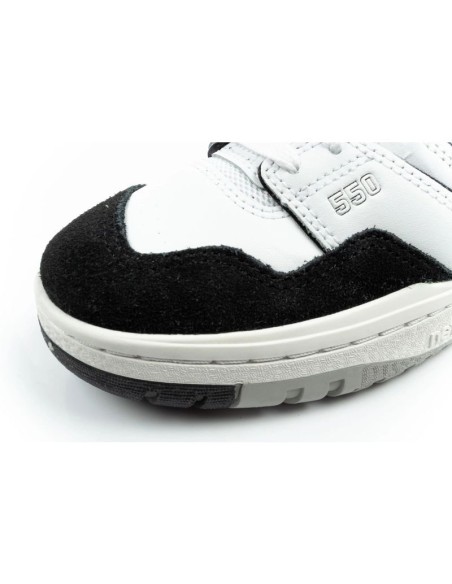 New Balance 550 youth sports shoes sneakers leather fashionable black white