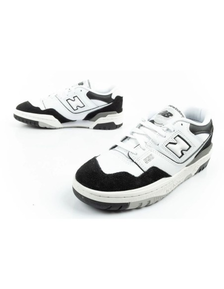 New Balance 550 youth sports shoes sneakers leather fashionable black white