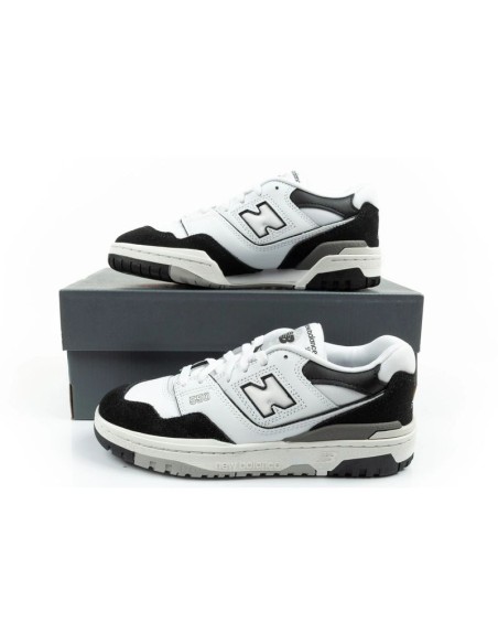 New Balance 550 youth sports shoes sneakers leather fashionable black white