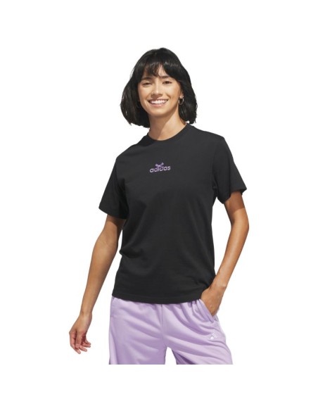 adidas Bow on Linear Logo Graphic Women's TShirt Black KB2400