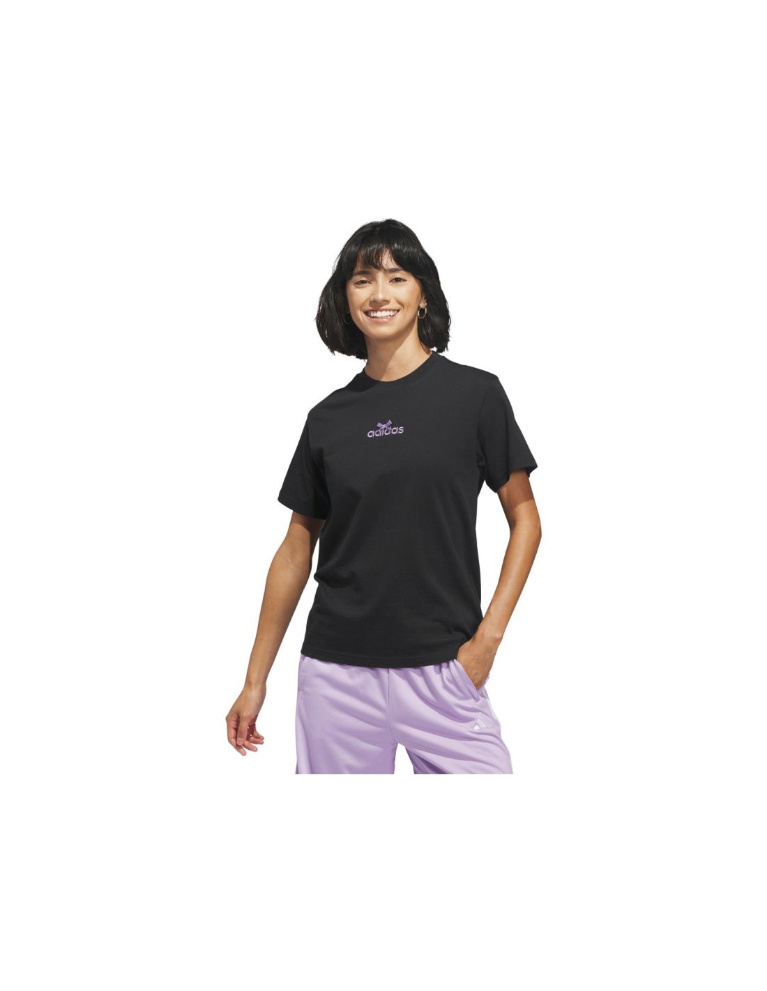 adidas Bow on Linear Logo Graphic Women's TShirt Black KB2400