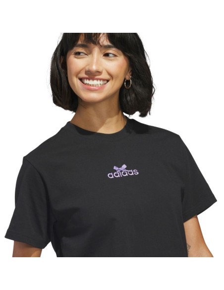 adidas Bow on Linear Logo Graphic Women's TShirt Black KB2400
