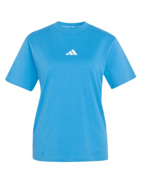 adidas Essentials 3Stripes Cotton Women's TShirt Light Blue KC5197