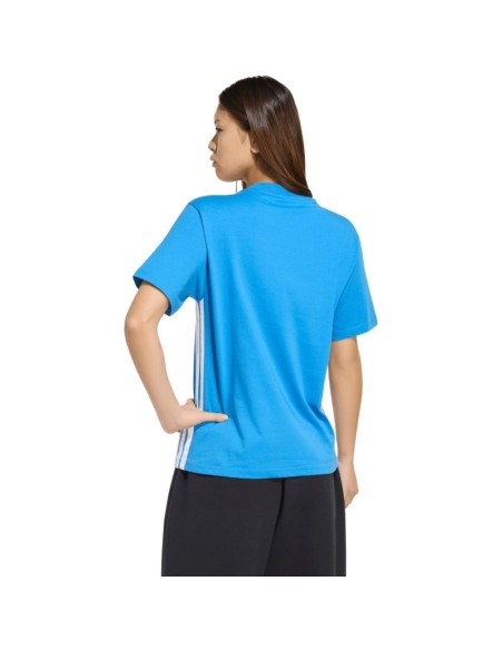 adidas Essentials 3Stripes Cotton Women's TShirt Light Blue KC5197