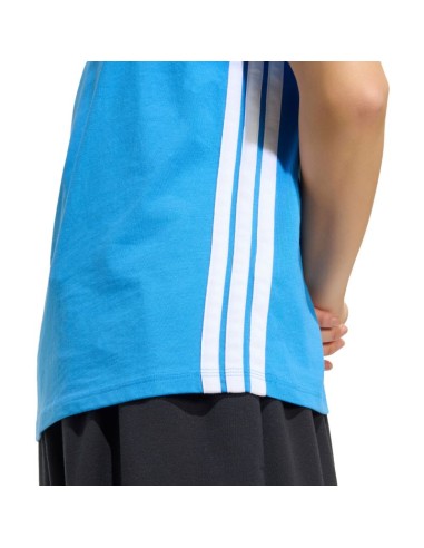 adidas Essentials 3Stripes Cotton Women's TShirt Light Blue KC5197