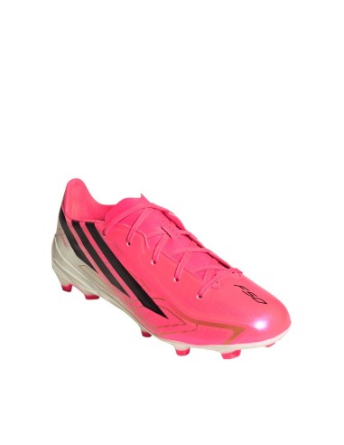 Adidas F50 Hyperfast League FG kids' soccer shoes pink HQ5161