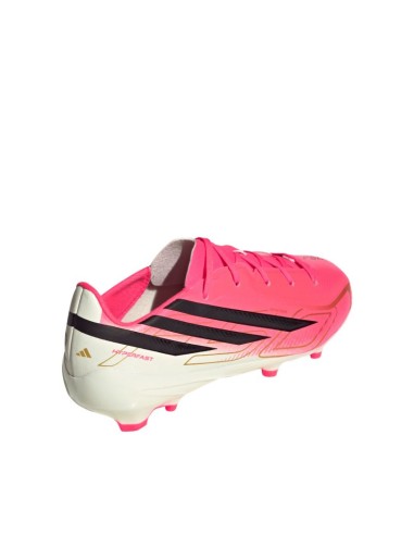 Adidas F50 Hyperfast League FG kids' soccer shoes pink HQ5161