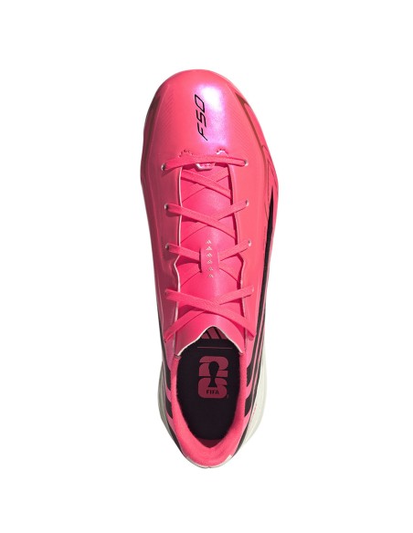Adidas F50 Hyperfast League FG kids' soccer shoes pink HQ5161