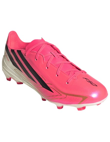 Adidas F50 Hyperfast League FG kids' soccer shoes pink HQ5161