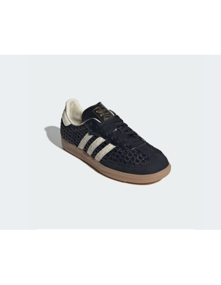 adidas Samba OG Basketweave Black Cream White Women's HQ9282 MBS