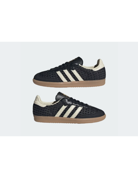 adidas Samba OG Basketweave Black Cream White Women's HQ9282 MBS
