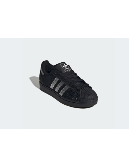adidas Superstar II Rhinestone Black Silver Women's IH4200 MBS