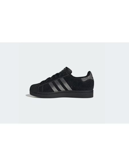 adidas Superstar II Rhinestone Black Silver Women's IH4200 MBS
