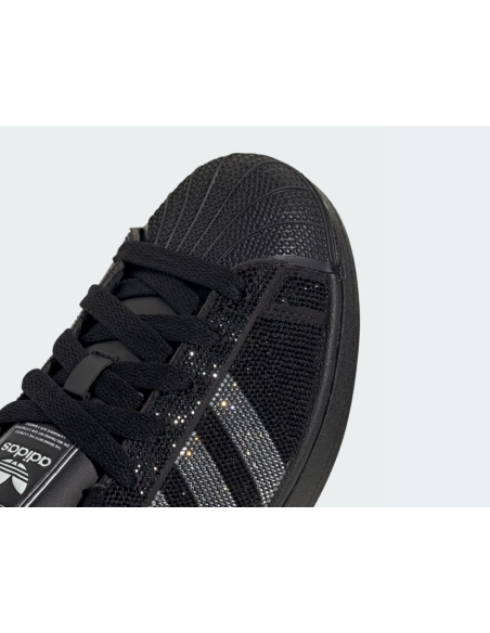 adidas Superstar II Rhinestone Black Silver Women's IH4200 MBS
