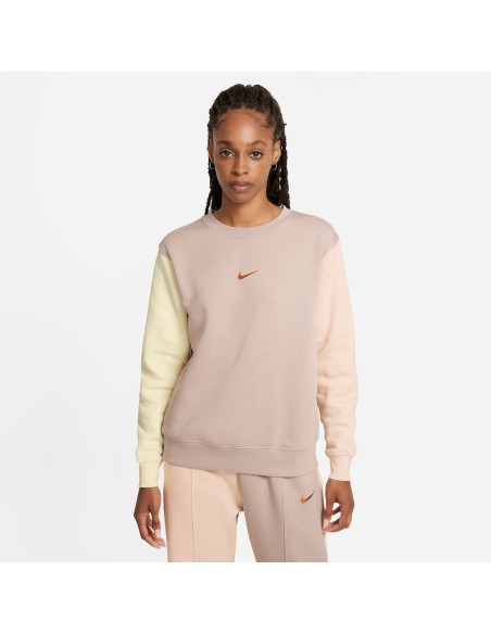 Women's Nike Swoosh Beige Sports Sweatshirt DJ4411210