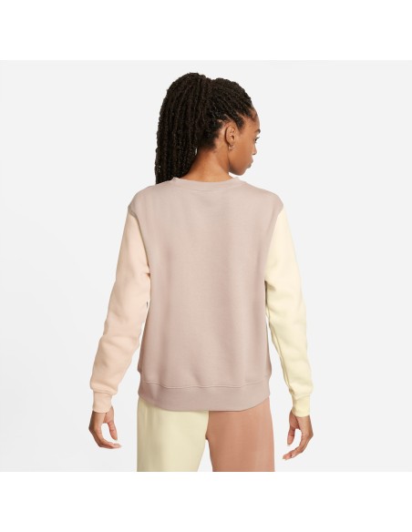 Women's Nike Swoosh Beige Sports Sweatshirt DJ4411210