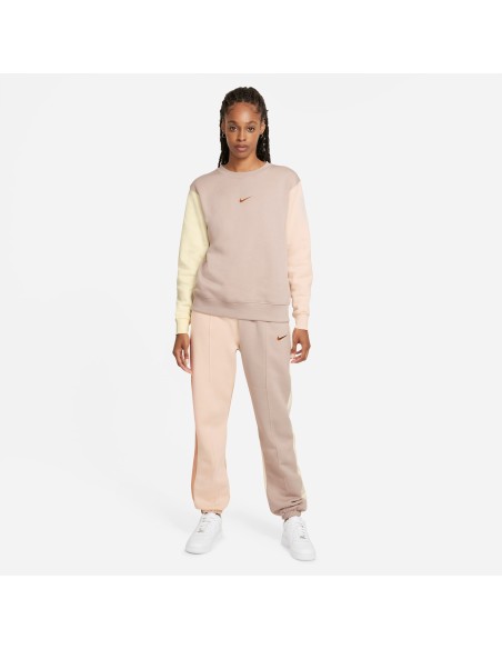 Women's Nike Swoosh Beige Sports Sweatshirt DJ4411210