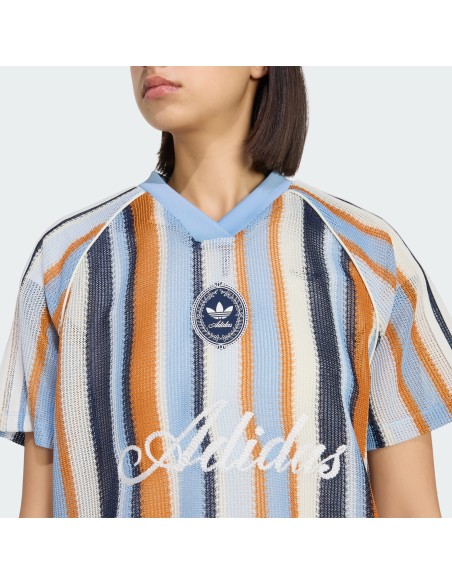 Adidas Originals Summer Glow Knitted Oversized Jersey Ash Blue KY3160 MBS