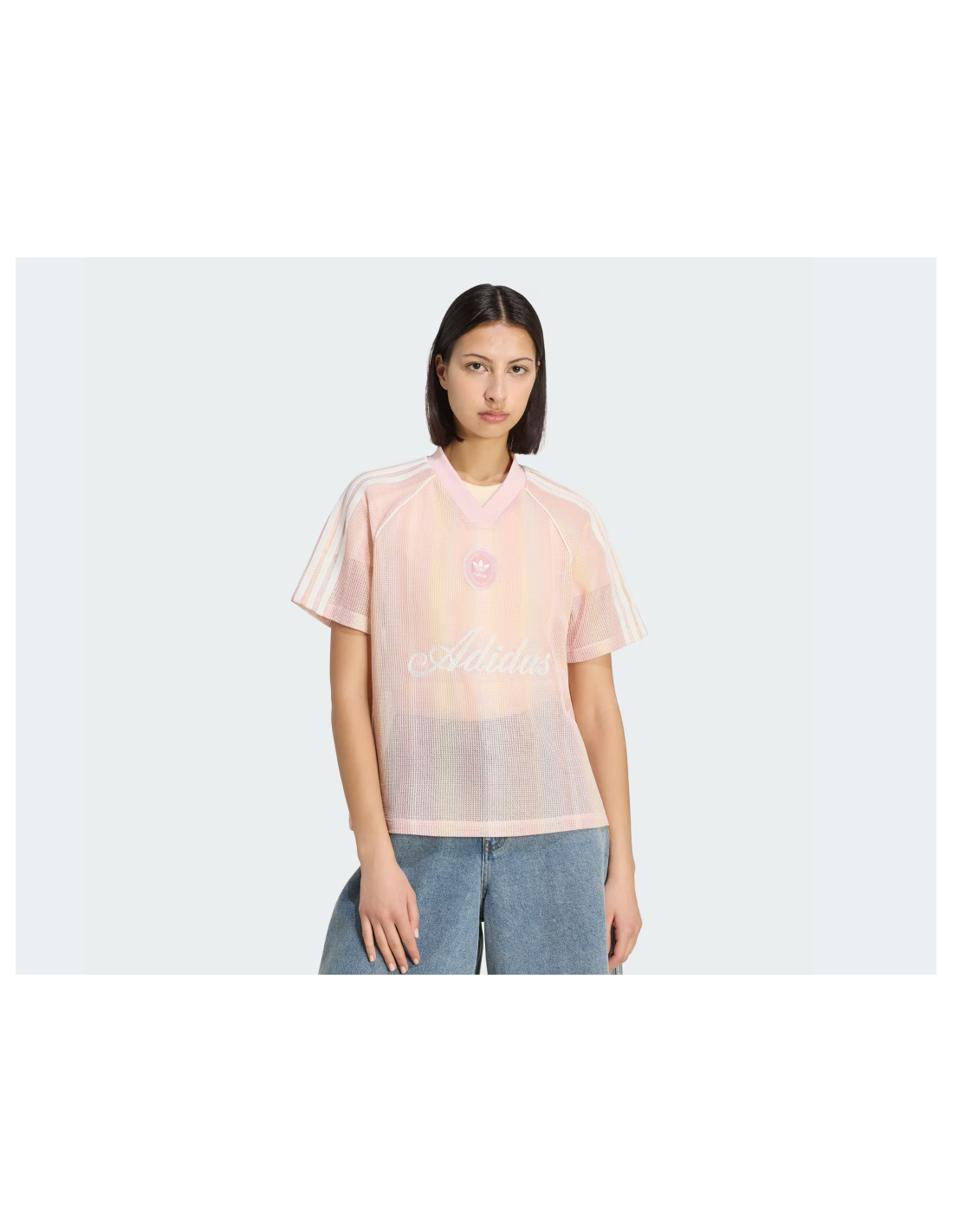 Adidas Originals Summer Glow Knitted Oversized Jersey Pink KY3161 MBS