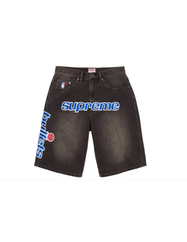 Supreme x Mitchell Ness Washington Bullets Baggy Denim Short 'Washed SS26SH40WASHEDBLACK MBS